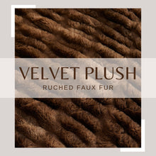 Load image into Gallery viewer, Ruched Faux Fur Throw Blanket - Alondra Collection