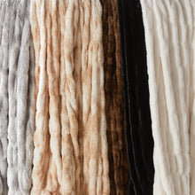 Load image into Gallery viewer, Ruched Faux Fur Throw Blanket - Alondra Collection