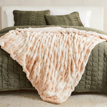 Load image into Gallery viewer, Ruched Faux Fur Throw Blanket - Alondra Collection