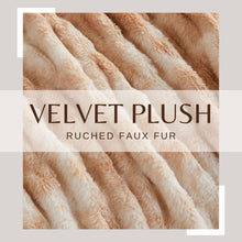 Load image into Gallery viewer, Ruched Faux Fur Throw Blanket - Alondra Collection