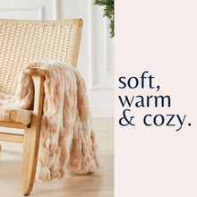 Load image into Gallery viewer, Ruched Faux Fur Throw Blanket - Alondra Collection