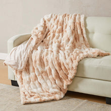 Load image into Gallery viewer, Ruched Faux Fur Throw Blanket - Alondra Collection