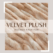 Load image into Gallery viewer, Ruched Faux Fur Throw Blanket - Alondra Collection