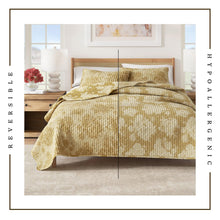 Load image into Gallery viewer, Floral Printed Cotton Quilt Set - Corin Collection
