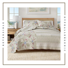 Load image into Gallery viewer, Floral Printed Cotton Quilt Set - Mendocino Collection