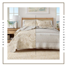 Load image into Gallery viewer, Floral Printed Cotton Quilt Set - Mendocino Collection