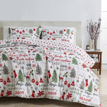 Load image into Gallery viewer, Reversible Christmas Comforter and Sham Set - Holiday / Lodge Odette Collection