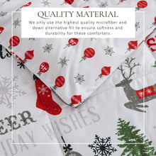 Load image into Gallery viewer, Reversible Christmas Comforter and Sham Set - Holiday / Lodge Odette Collection