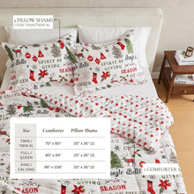 Load image into Gallery viewer, Reversible Christmas Comforter and Sham Set - Holiday / Lodge Odette Collection