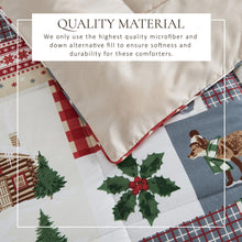 Load image into Gallery viewer, Reversible Christmas Comforter and Sham Set - Holiday / Lodge Odette Collection