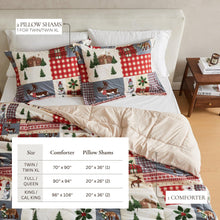 Load image into Gallery viewer, Reversible Christmas Comforter and Sham Set - Holiday / Lodge Odette Collection