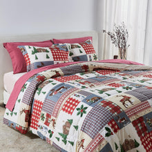 Load image into Gallery viewer, Reversible Christmas Comforter and Sham Set - Holiday / Lodge Odette Collection