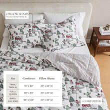 Load image into Gallery viewer, Reversible Christmas Comforter and Sham Set - Holiday / Lodge Odette Collection
