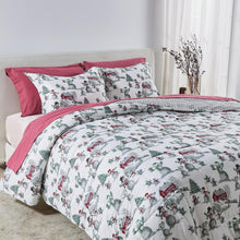 Load image into Gallery viewer, Reversible Christmas Comforter and Sham Set - Holiday / Lodge Odette Collection