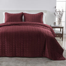 Load image into Gallery viewer, Velvet Box-Stitched Quilt Set - Vivica Collection