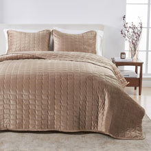 Load image into Gallery viewer, Velvet Box-Stitched Quilt Set - Vivica Collection