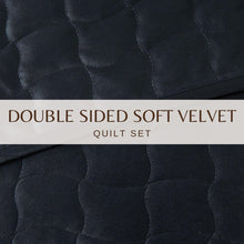 Load image into Gallery viewer, Velvet Box-Stitched Quilt Set - Vivica Collection