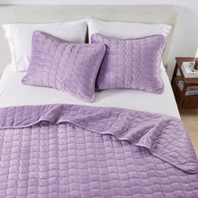 Load image into Gallery viewer, Velvet Box-Stitched Quilt Set - Vivica Collection