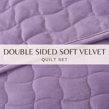 Load image into Gallery viewer, Velvet Box-Stitched Quilt Set - Vivica Collection