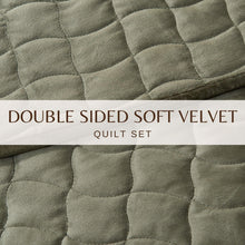 Load image into Gallery viewer, Velvet Box-Stitched Quilt Set - Vivica Collection