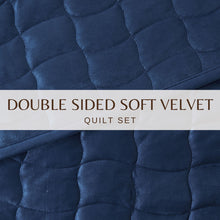 Load image into Gallery viewer, Velvet Box-Stitched Quilt Set - Vivica Collection