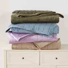 Load image into Gallery viewer, Velvet Box-Stitched Quilt Set - Vivica Collection