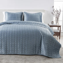 Load image into Gallery viewer, Velvet Box-Stitched Quilt Set - Vivica Collection