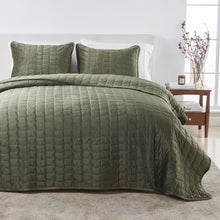 Load image into Gallery viewer, Velvet Box-Stitched Quilt Set - Vivica Collection