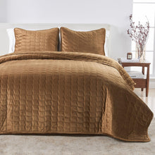 Load image into Gallery viewer, Velvet Box-Stitched Quilt Set - Vivica Collection