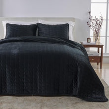 Load image into Gallery viewer, Velvet Box-Stitched Quilt Set - Vivica Collection