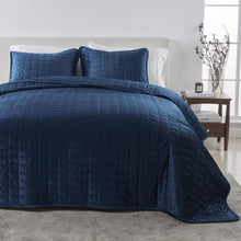 Load image into Gallery viewer, Velvet Box-Stitched Quilt Set - Vivica Collection