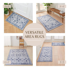 Load image into Gallery viewer, Floral Machine Washable Accent Area Rug 3' x 5' - Matra Collection