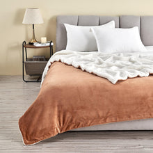 Load image into Gallery viewer, Velvet Plush Sherpa Luxury Bed Blanket - Kinsley Collection