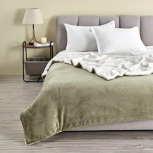 Load image into Gallery viewer, Velvet Plush Sherpa Luxury Bed Blanket - Kinsley Collection