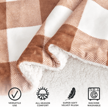 Load image into Gallery viewer, Velvet Plush Sherpa Luxury Bed Blanket - Kinsley Collection