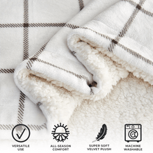 Load image into Gallery viewer, Velvet Plush Sherpa Luxury Bed Blanket - Kinsley Collection