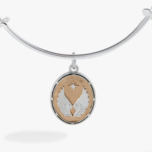 Load image into Gallery viewer, Two-Tone Guardian Angel Bangle