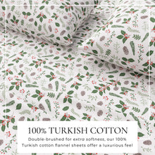 Load image into Gallery viewer, Turkish Cotton Christmas Flannel Sheet Set - Whittaker Collection