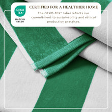 Load image into Gallery viewer, Cotton Velour Cabana Stripe Beach Towel - Novia Collection