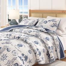 Load image into Gallery viewer, Coastal Printed Cotton Quilt Set - Calypso Collection