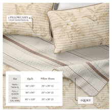 Load image into Gallery viewer, Floral Printed Cotton Quilt Set - Mendocino Collection