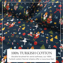 Load image into Gallery viewer, Turkish Cotton Christmas Flannel Sheet - Whittaker Collection