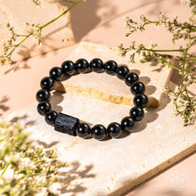 Load image into Gallery viewer, Habit Breaker - Black Obsidian &amp; Tourmaline Bracelet