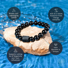 Load image into Gallery viewer, Habit Breaker - Black Obsidian &amp; Tourmaline Bracelet