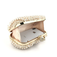 Load image into Gallery viewer, Hand-Beaded Pearl Evening Elegance Handbag (MAC286)