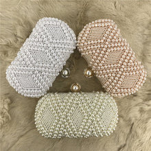 Load image into Gallery viewer, Hand-Beaded Pearl Evening Elegance Handbag (MAC286)