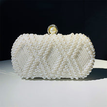 Load image into Gallery viewer, Hand-Beaded Pearl Evening Elegance Handbag (MAC286)