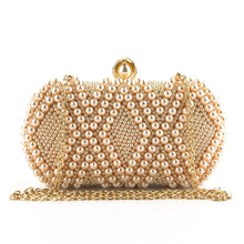 Load image into Gallery viewer, Hand-Beaded Pearl Evening Elegance Handbag (MAC286)