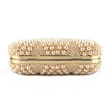 Load image into Gallery viewer, Hand-Beaded Pearl Evening Elegance Handbag (MAC286)