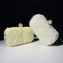 Load image into Gallery viewer, Hand-Beaded Pearl Evening Elegance Handbag (MAC286)